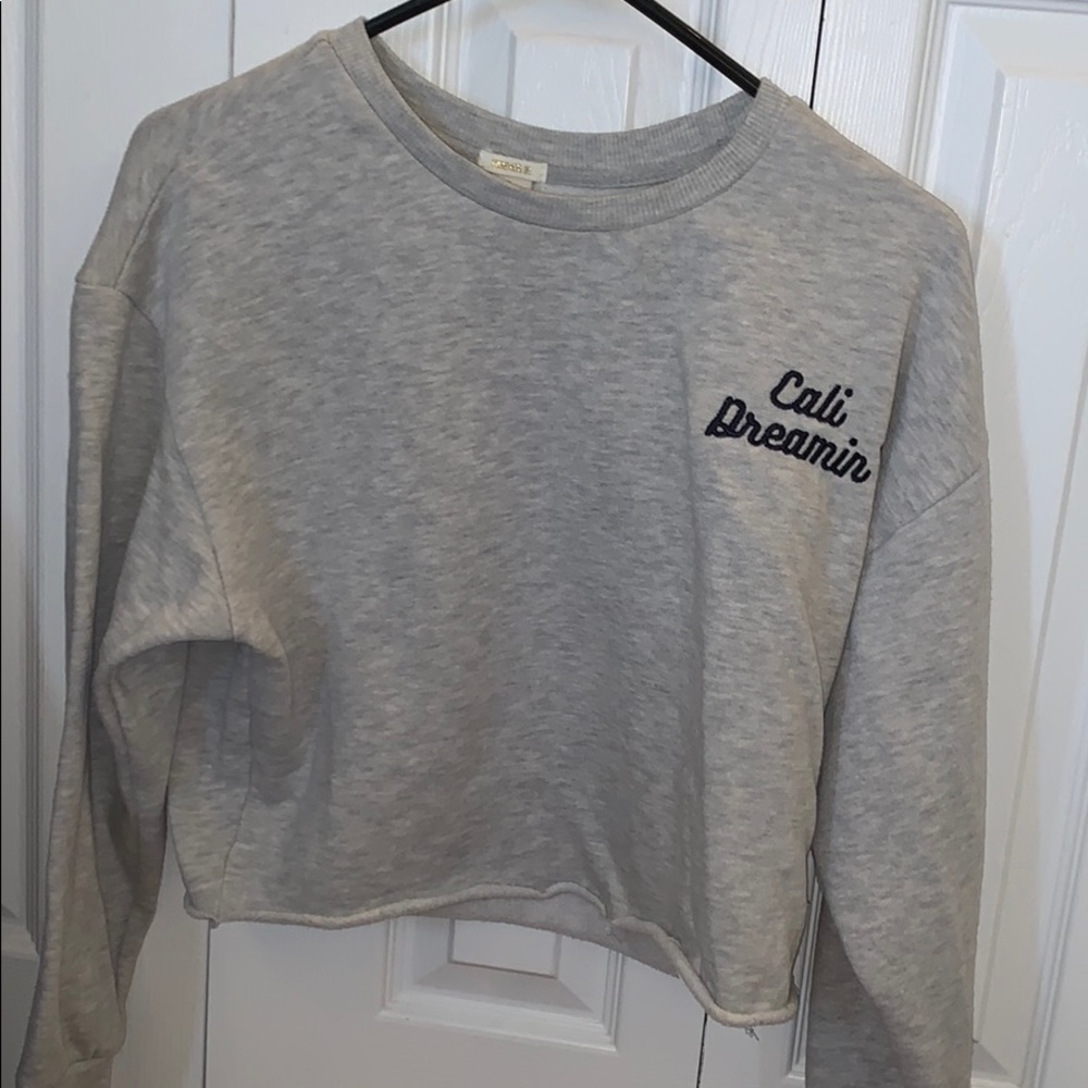 Cropped gray hoodie